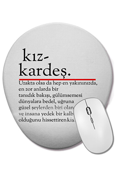 BASKI DÜNYASI Mouse Pad oval Sister cu suport pentru încheietura mâinii