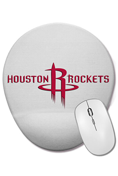 BASKI DÜNYASI Mouse Pad oval Houston Rockets cu suport pentru încheietura mâinii