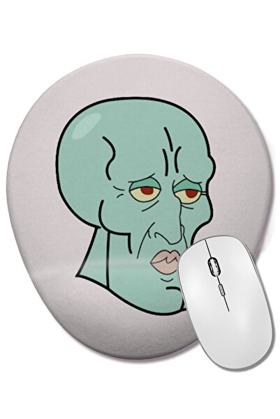 BASKI DÜNYASI Mouse Pad oval cu suport pentru încheietura mâinii Handsome Squ...