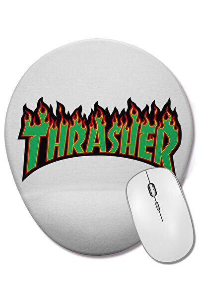 BASKI DÜNYASI Mouse Pad oval Thrasher 01 cu suport pentru încheietura mâinii
