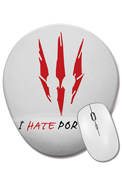 BASKI DÜNYASI The Witcher I Hate Portals Mouse Pad oval cu suport pentru încheietura mâinii