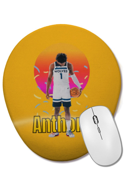 BASKI DÜNYASI Anthony Edwards Vintage Art - Legend Basketball Gift Mouse Pad ...