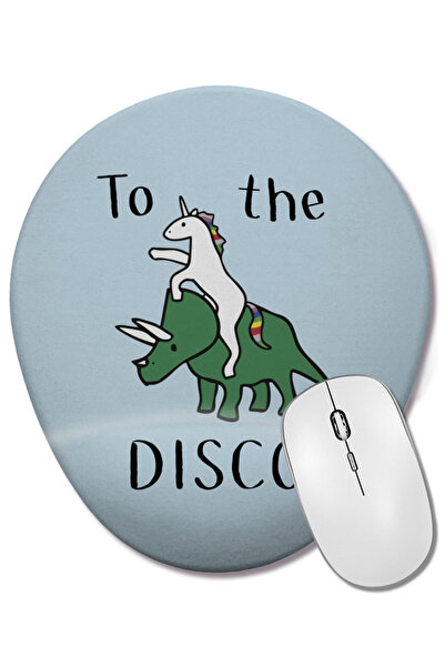 BASKI DÜNYASI Jednorozi jašu dinosaure do diskoteka, ovalna podloga za miša s...