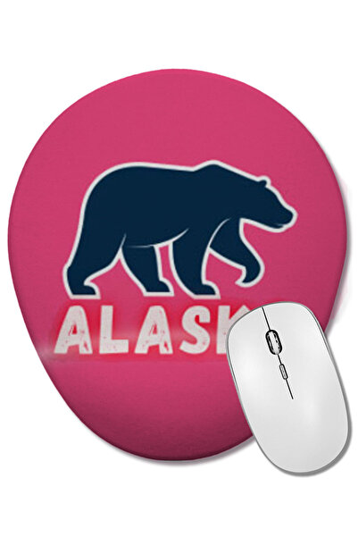 BASKI DÜNYASI Mouse Pad oval Alaska Gift cu suport pentru încheietura mâinii