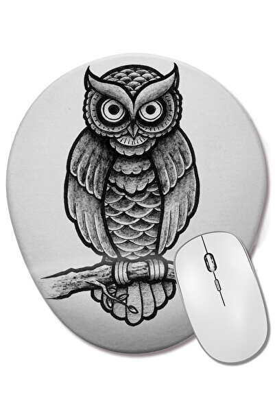 BASKI DÜNYASI Mouse Pad oval cu suport pentru încheietura mâinii, cu desen de...