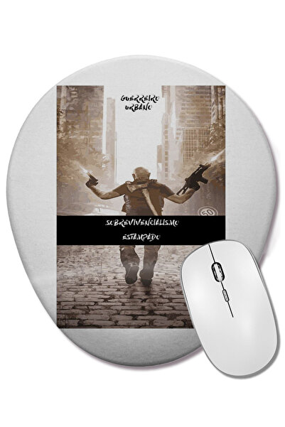 BASKI DÜNYASI Mouse Pad oval Guerreiro Urbano cu suport pentru încheietura mâ...