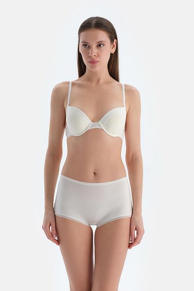 Dagi Ecru Lace Detailed Boyshort Panties