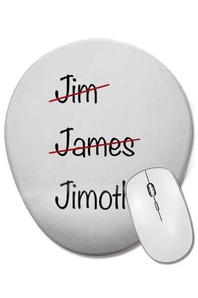 BASKI DÜNYASI The Office Jimothy Oval Mouse Pad with Wrist Support