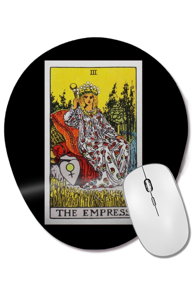 BASKI DÜNYASI The Empress Rider Waite Tarot Card 01 Bilek Destekli Oval Mouse...