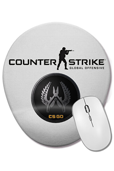 BASKI DÜNYASI Mouse Pad oval Counter Strike CS GO cu suport pentru încheietura mâinii
