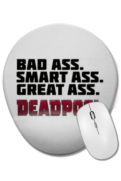 BASKI DÜNYASI Deadpool Badass Smartass Greatass Glumă Amuzantă Parodie Deadpo...