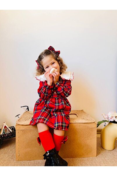 Lina Kids Çocuk Ekose Elbise