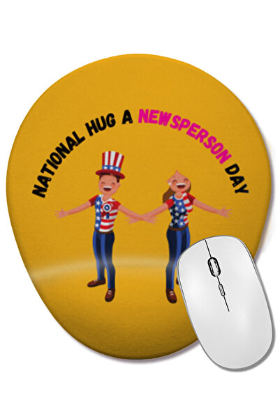 BASKI DÜNYASI Mouse Pad oval cu suport pentru încheietura mâinii National Hug...