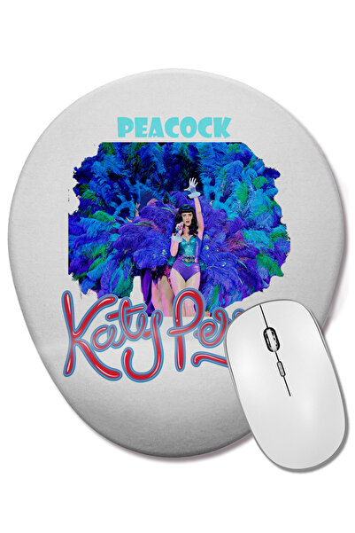 BASKI DÜNYASI Mouse Pad oval Katy Perry Peacock cu suport pentru încheietura ...