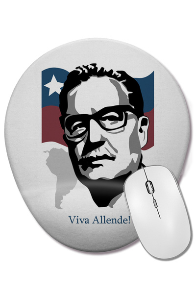 BASKI DÜNYASI Mouse Pad oval Allende cu suport pentru încheietura mâinii