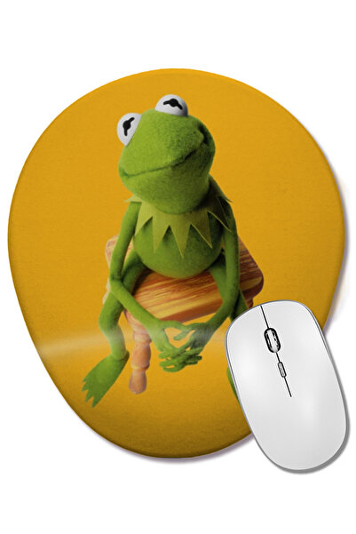 BASKI DÜNYASI Mouse Pad oval Kermit Disappointment cu suport pentru încheietu...
