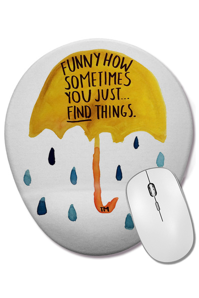 BASKI DÜNYASI How İ Meet You Mother Umbrella Mouse Pad oval cu suport pentru ...