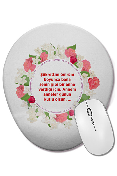 BASKI DÜNYASI Cadou pentru Ziua Mamei 031 Mouse Pad oval cu suport pentru înc...