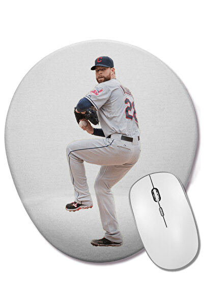 BASKI DÜNYASI Mouse Pad oval Cleveland Indians 28 cu suport pentru încheietura mâinii