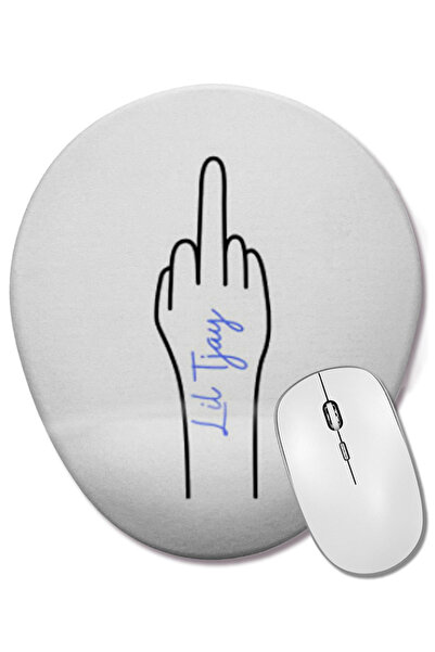 BASKI DÜNYASI Mouse Pad oval Lil Tjay cu suport pentru încheietura mâinii