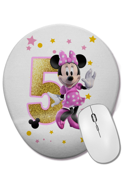 BASKI DÜNYASI Mini Miš Minnie Miš Poklon za 5. rođendan Ovalna podloga za miš...