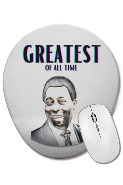 BASKI DÜNYASI Pelé- Mouse Pad oval în stil retro Rainbow cu suport pentru înc...