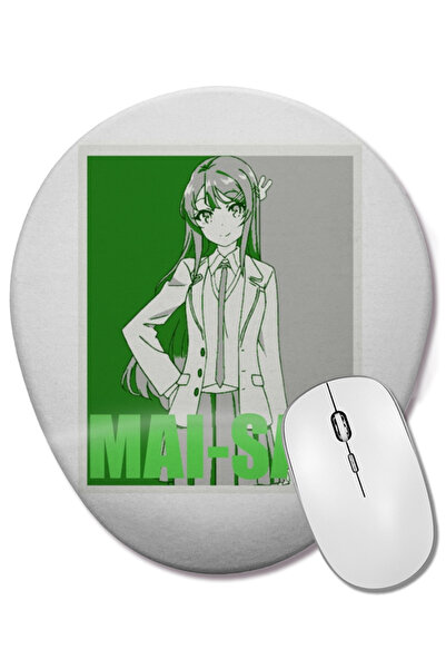 BASKI DÜNYASI Seishun Bunny Girl Mai-san Mouse Pad oval cu suport pentru înch...