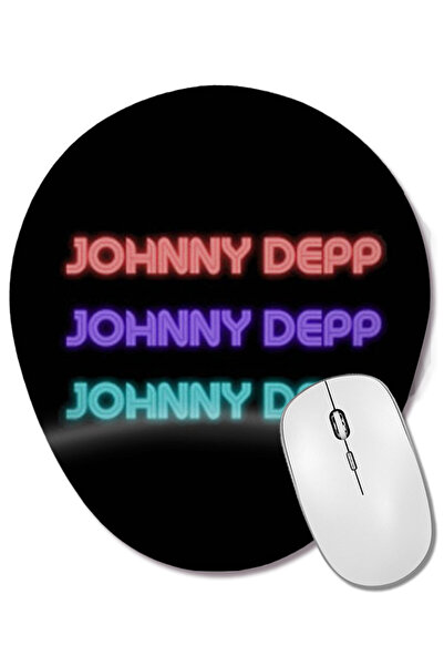 BASKI DÜNYASI Mouse Pad oval Johnny Depp cu suport pentru încheietura mâinii