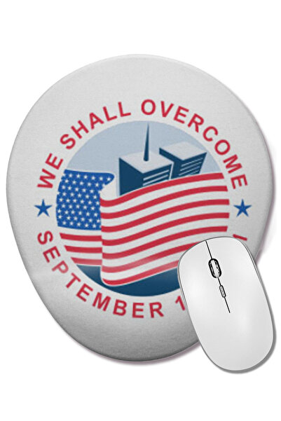 BASKI DÜNYASI Mouse Pad oval Never Forgotten 911 cu suport pentru încheietura...