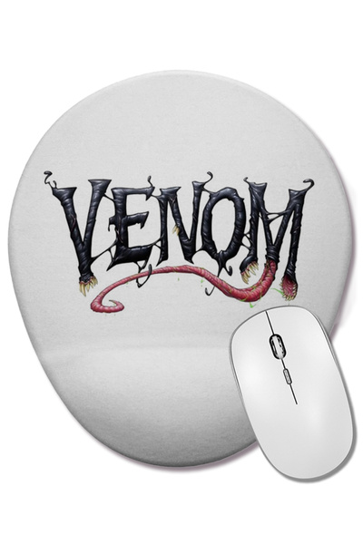 BASKI DÜNYASI Mouse Pad oval cu suport pentru încheietura mâinii Venom Logo