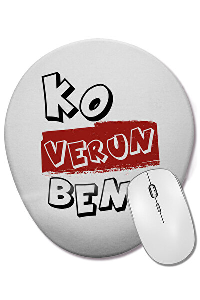 BASKI DÜNYASI Cuvinte ale Mării Negre Yaaa Bi Koverun Beni 01 Mouse Pad oval cu suport pentru încheietura mâinii