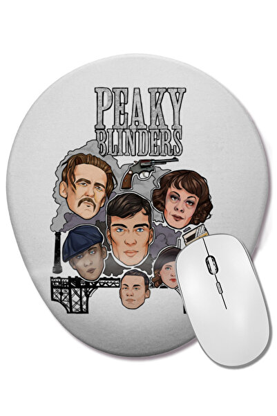 BASKI DÜNYASI Peaky Blinders 07 Mouse Pad oval cu suport pentru încheietura mâinii