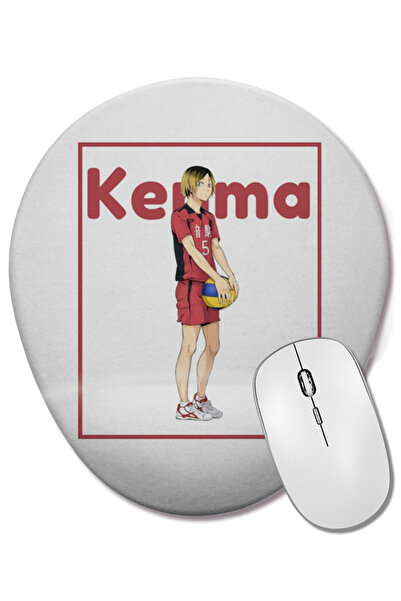 BASKI DÜNYASI Haikyuu Anime Nekoma Kenma Manga Mouse Pad oval cu suport pentr...