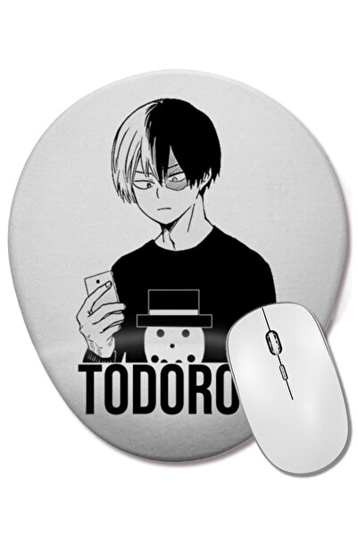 BASKI DÜNYASI Todoroki Shouto 01 Mouse Pad oval cu suport pentru încheietura ...
