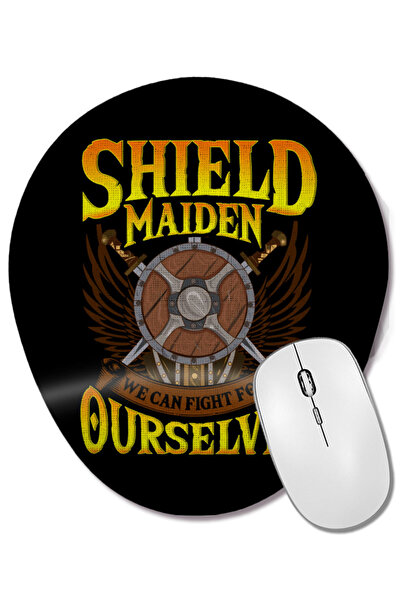 BASKI DÜNYASI Shield Maiden We Can Fight For Ourselves Mouse Pad oval nordic ...