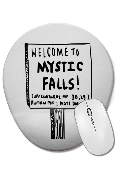 BASKI DÜNYASI Mouse Pad oval Vampire Diaries cu suport pentru încheietura mâinii