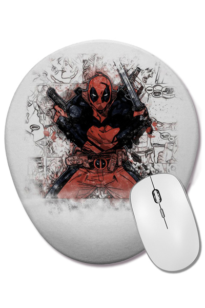 BASKI DÜNYASI Deadpool Marvel Franciss Mouse Pad oval cu suport pentru închei...