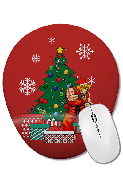 BASKI DÜNYASI Ken Masters Around The Christmas Tree Street Fighter Mouse Pad ...