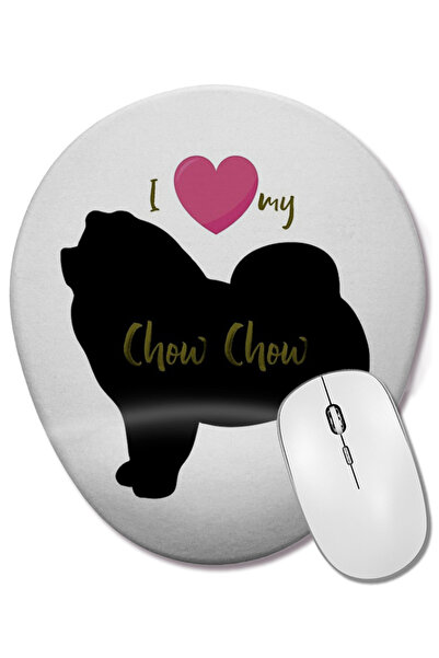 BASKI DÜNYASI Λατρεύω το Chow Chow μου οβάλ ποντίκι με υποστήριξη καρπού