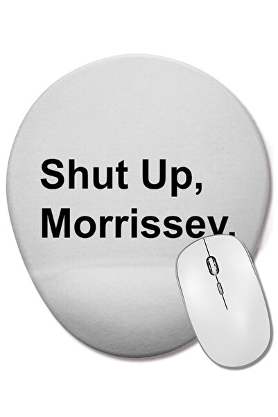 BASKI DÜNYASI Black Text Shut Up Morrissey Mouse Pad oval cu suport pentru în...