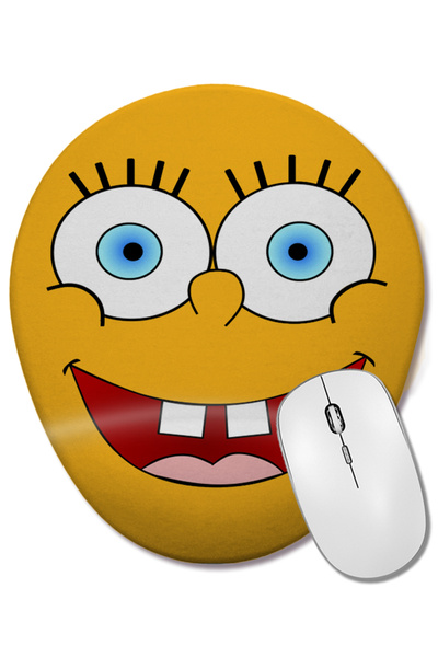 BASKI DÜNYASI Mouse Pad oval Spongebob Spongebob cu suport pentru încheietura mâinii