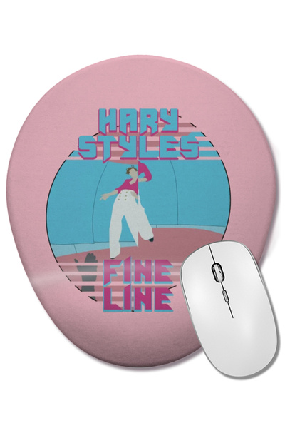 BASKI DÜNYASI Mouse Pad oval Harry Styles Fine Line 03 cu suport pentru înche...
