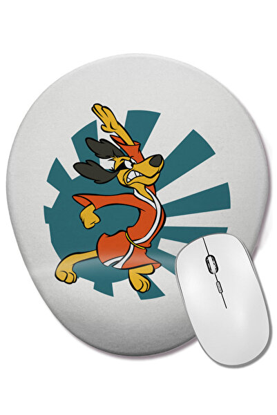 BASKI DÜNYASI Rising Sun Hong Kong Phooey Овална подложка за мишка с опора за...