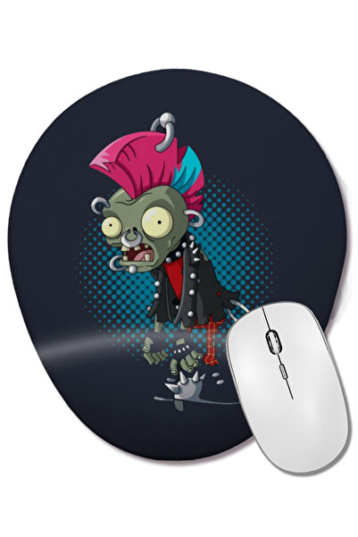 BASKI DÜNYASI Mouse Pad oval Plants Vs Zombies Punk Zombie cu suport pentru î...
