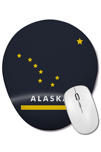 BASKI DÜNYASI Mouse Pad oval cu suport pentru încheietura mâinii, steagul sta...