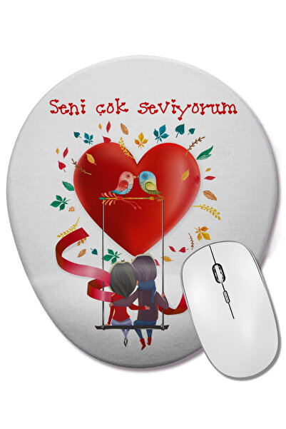 BASKI DÜNYASI Cadou pentru iubit de Ziua Îndrăgostiților 0259 Mouse Pad oval ...