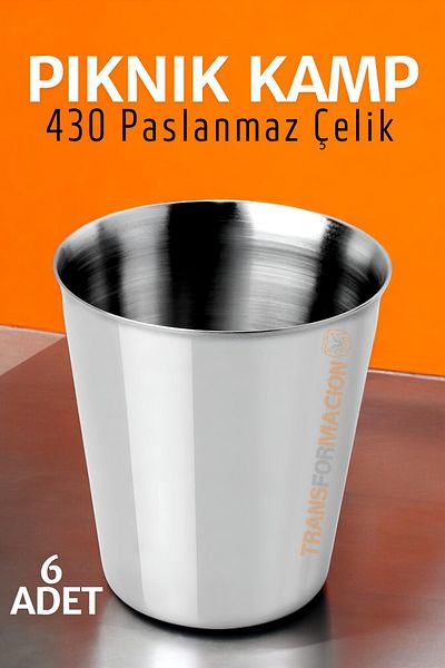 Transformacion Stainless Steel Cup Set 6 Pieces Campbell Picnic Kataligi 721504
