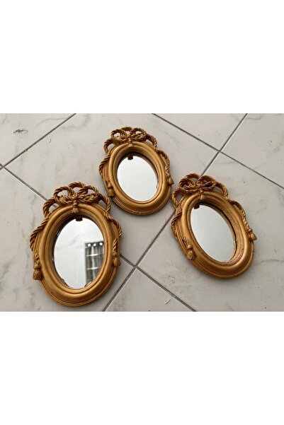 busraconcept Ayna set 3lü dekor duvar süsü 20cm