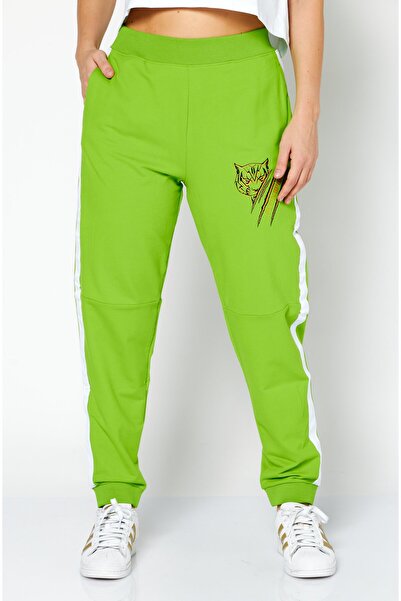 Plein Sport بنطال رياضي مناسب للتدريب للنساء، لون ليموني