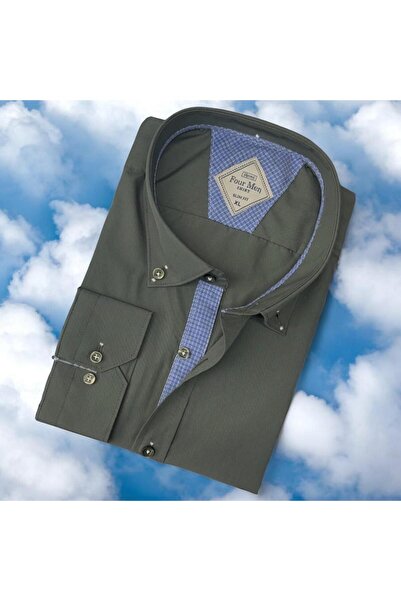 EREN STYLE Pamuk paketa muške košulje dugih rukava antracit boje ( Slim fit u...